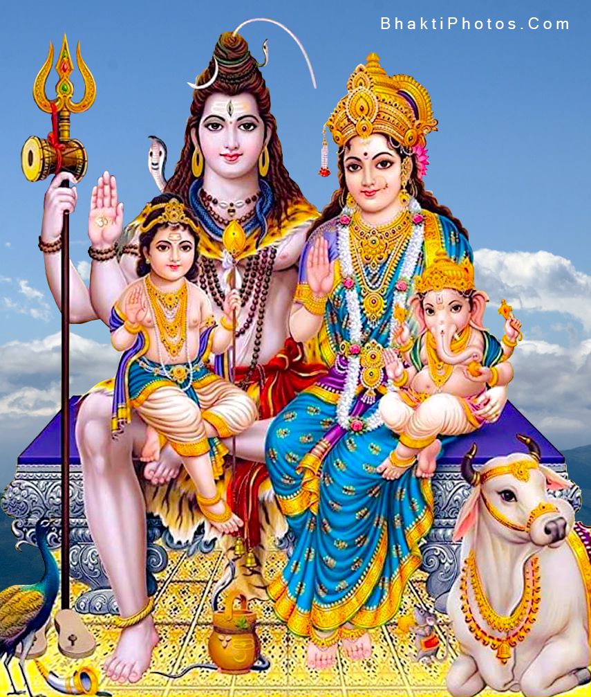 Mahadeva Parvati Ganesha Kartikeya Hinduism, ganesha, desktop Wallpaper,  family, religion png | PNGWing